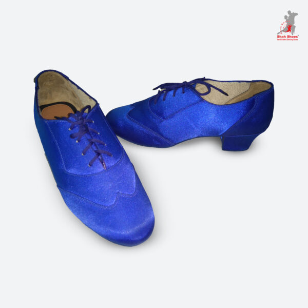 Men's Royal Blue Satin Dance Oxfords