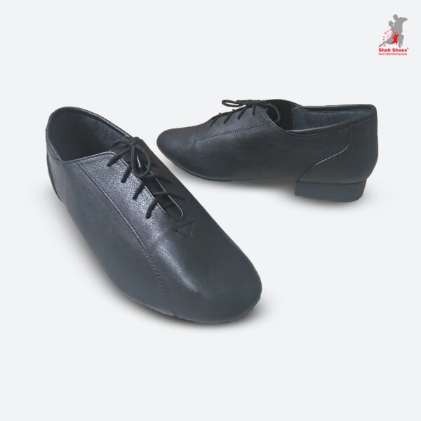 Men's Classic Black Leather Jazz/Ballroom Shoes