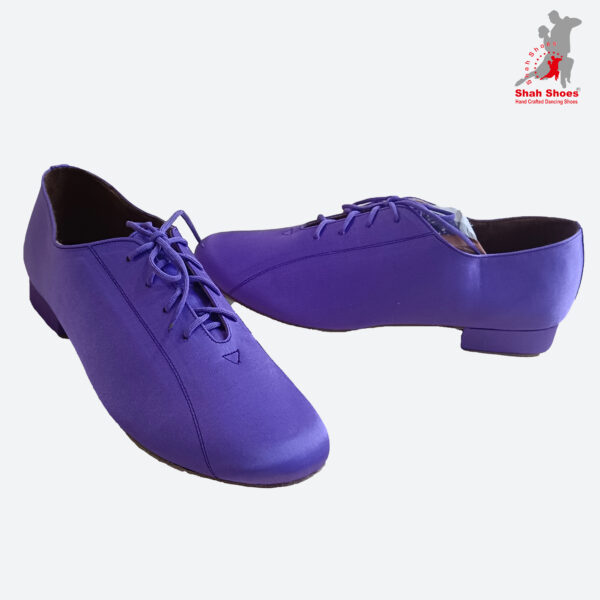 Men's Vibrant Royal Blue Satin  Dance Shoes