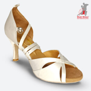 Women's Elegant Satin Closed-Heel Latin Dance Shoes